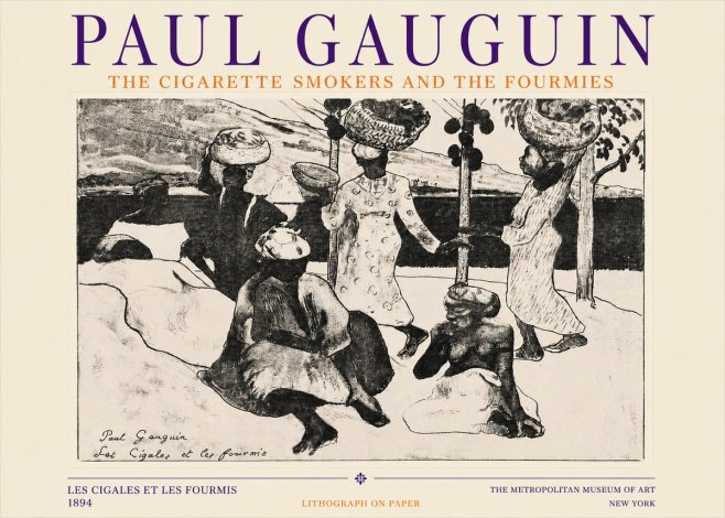 Paul Gauguin The Cigarette Smokers and the Fourmies No3 - Poster