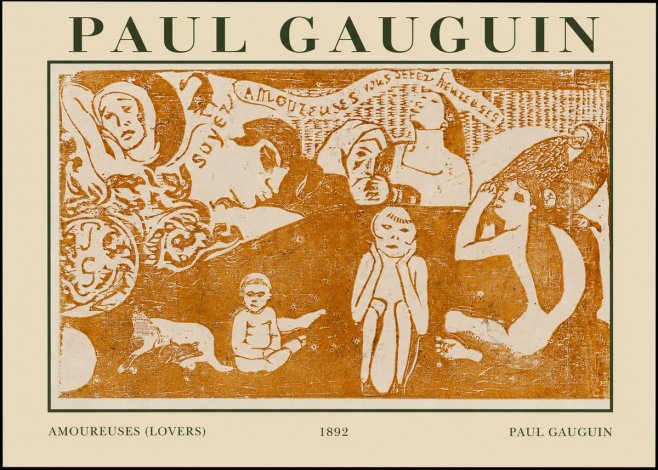 Paul Gauguin Amoureuses (Lovers) No1 - Poster