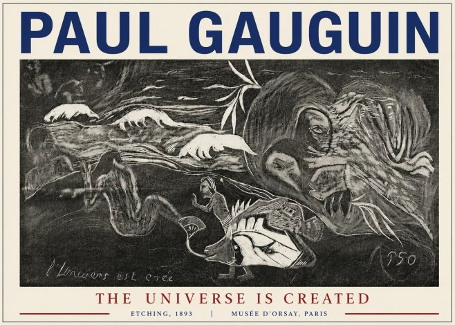 Paul Gauguin The Universe Is Created I No4 - Poster