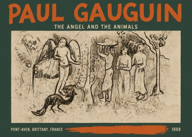 Paul Gauguin The Angel and the Animals No2 - Poster