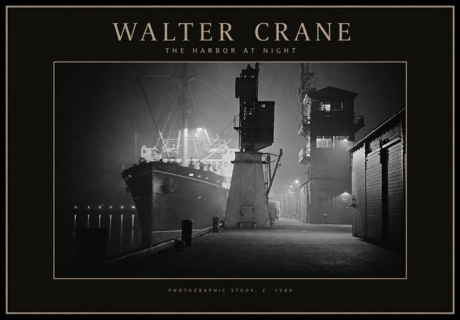 Walter Crane The Harbor at Night No1 - Poster