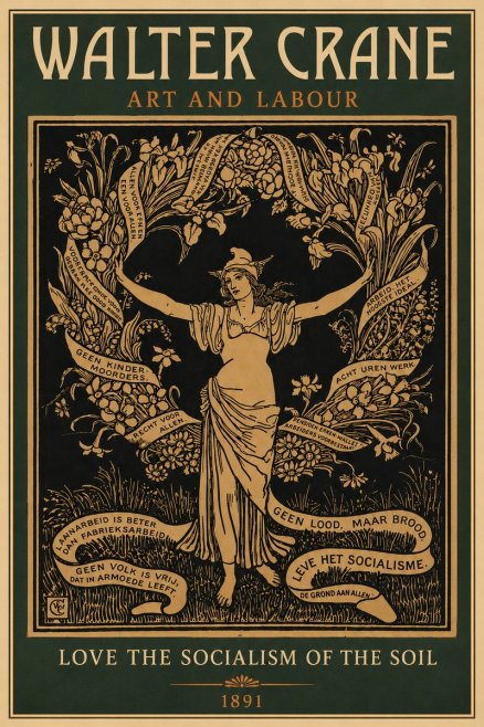 Walter Crane Art and Labour No5 - Poster