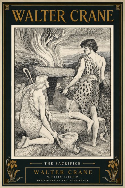 Walter Crane The Sacrifice No4 - Poster
