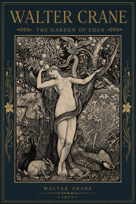 Walter Crane The Garden of Eden No6 - Poster