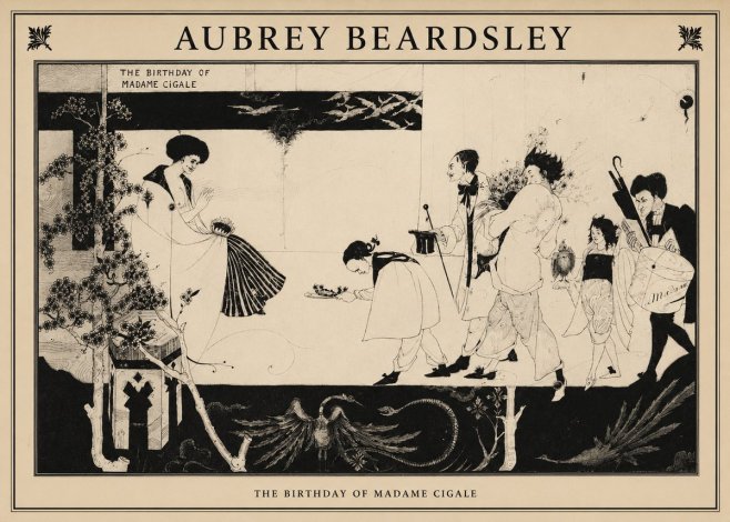 Aubrey Beardsley The Birthday of Madame Cigale No1 - Poster