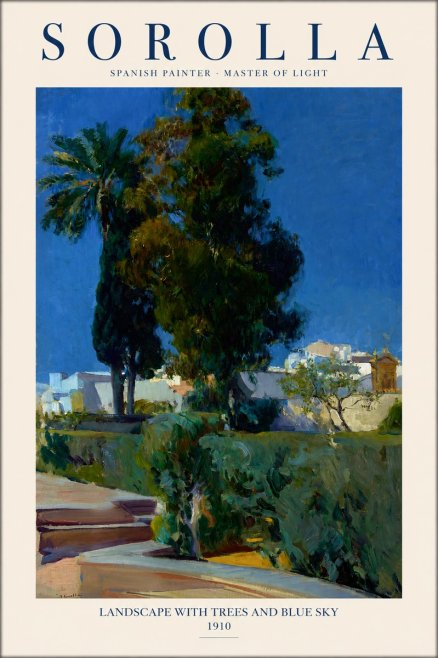 Sorolla Landscape with Trees and Blue Sky No1 - Poster