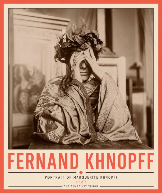 Fernand Khnopff Portrait of Marguerite Khnopff No6 - Poster