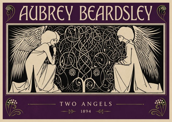Aubrey Beardsley Two Angels No2 - Poster