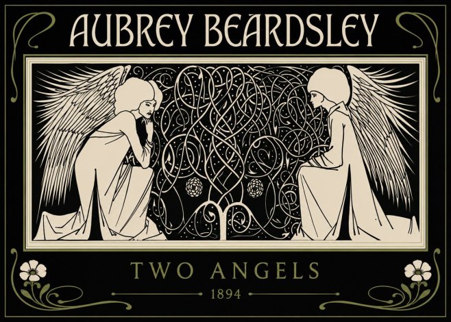 Aubrey Beardsley Two Angels No3 - Poster