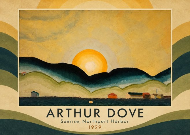 Arthur Dove Sunrise, Northport Harbor No1 - Poster