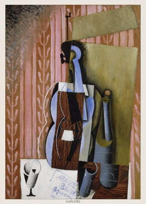Juan Gris Still Life with Mandolin No5 - Poster