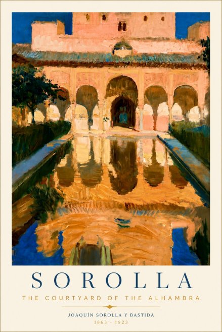 Sorolla The Courtyard of the Alhambra No5 - Poster