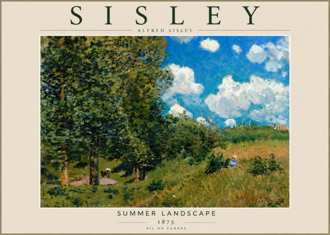 Sisley Summer Landscape No5 - Poster