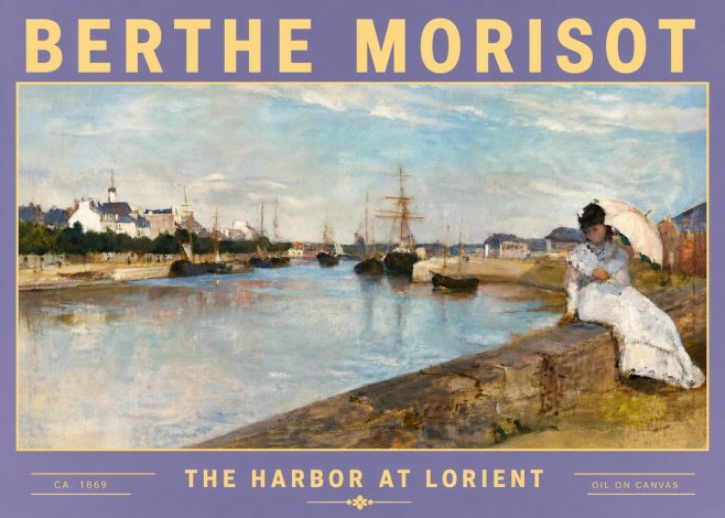 Berthe Morisot The Harbor at Lorient No5 - Poster