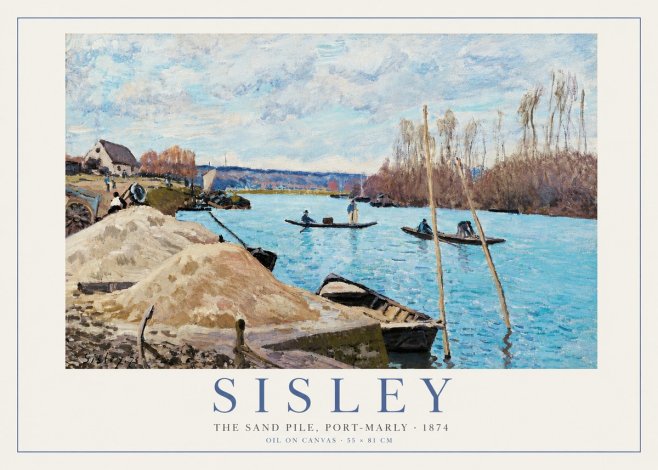 Sisley The Sand Pile, Port-marly No4 - Poster