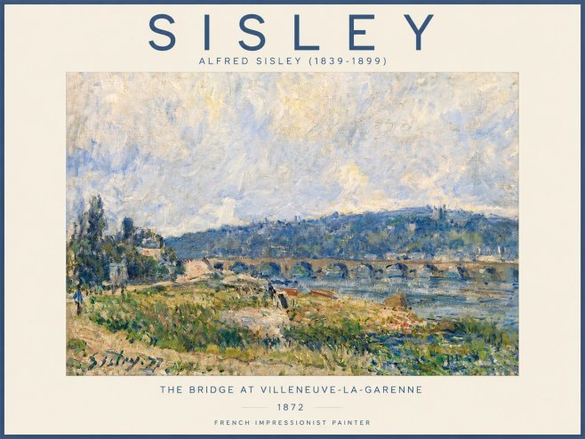 Sisley The Bridge at Villeneuve-la-garenne III No4 - Poster
