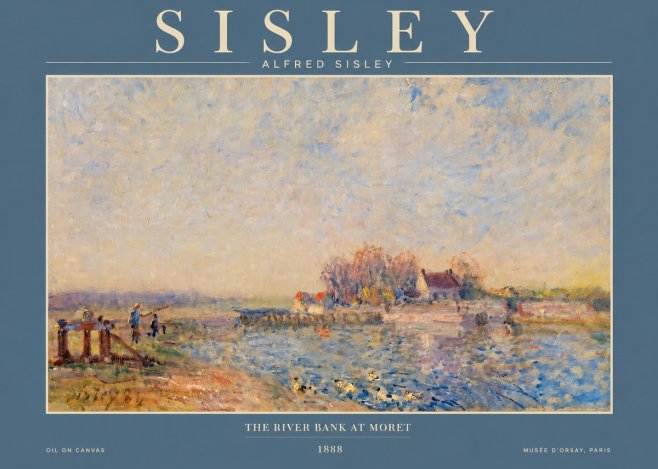 Sisley The River Bank at Moret No2 - Poster