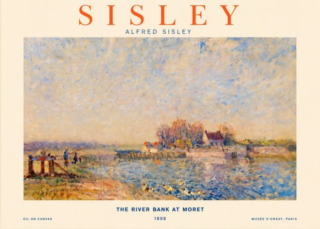 Sisley The River Bank at Moret No3 - Poster