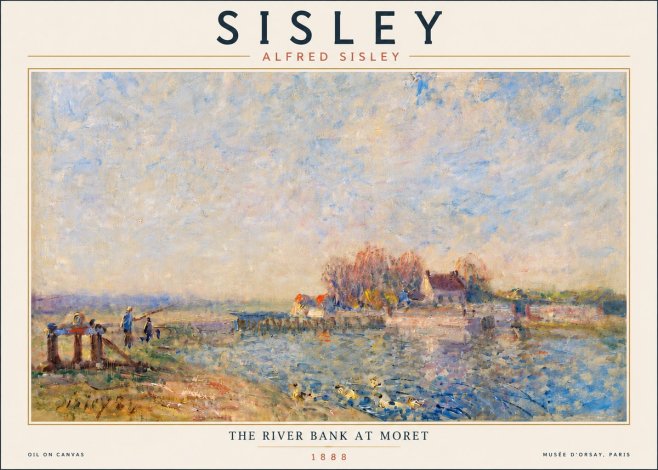 Sisley The River Bank at Moret No4 - Poster