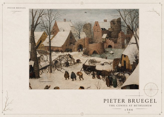 Pieter Bruegel The Census at Bethlehem I No3 - Poster
