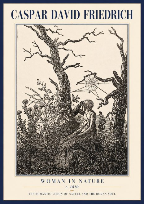 Caspar David Friedrich Woman in Nature No3 - Poster