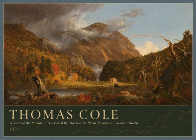 Thomas Cole A View of the Mountain Pass Called the Notch of the White Mountains (Crawford Notch) I No3 - Poster