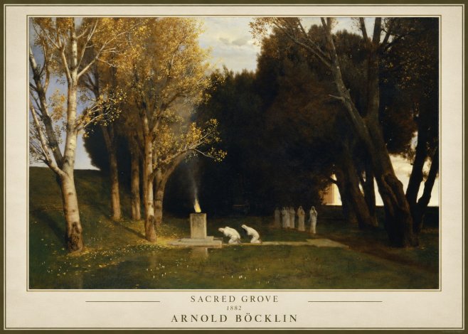Arnold Böcklin Sacred Grove I No1 - Poster