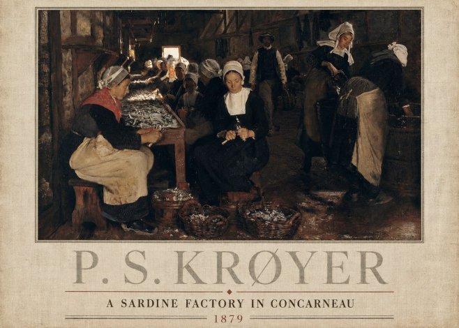 P.S. Krøyer A Sardine Factory in Concarneau No3 - Poster