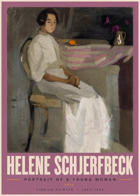 Helene Schjerfbeck Portrait of a Young Woman No2 - Poster
