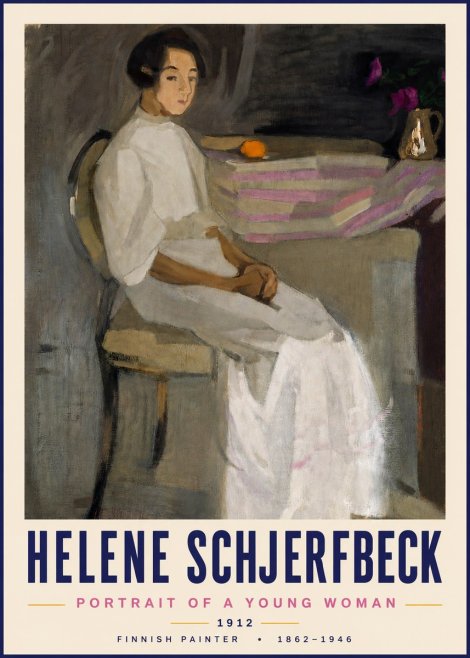 Helene Schjerfbeck Portrait of a Young Woman No4 - Poster