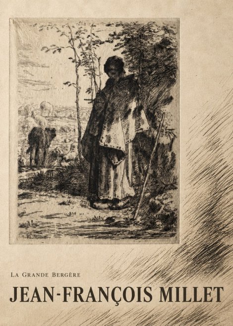 Jean-François Millet La Grande Bergère No4 - Poster