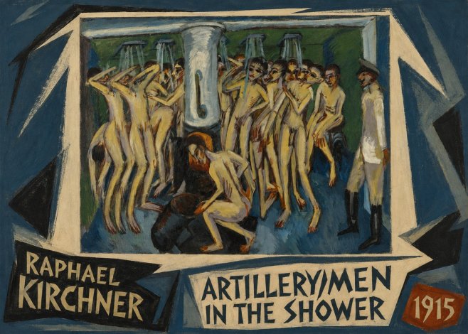 Raphael Kirchner Artillerymen in the Shower No1 - Poster