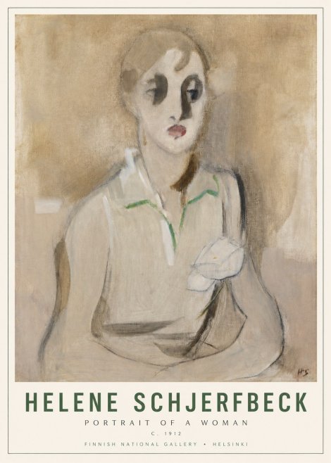 Helene Schjerfbeck Portrait of a Woman I No6 - Poster