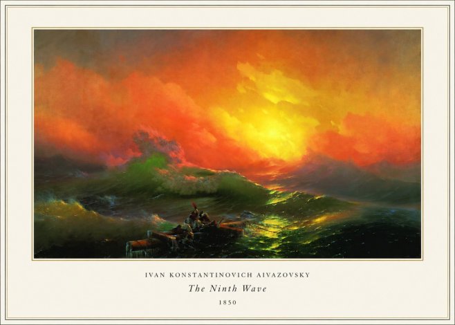 Ivan Konstantinovich Aivazovsky The Ninth Wave I No4 - Poster
