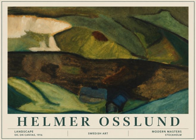 Helmer Osslund Landscape No6 - Poster