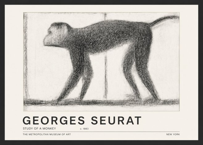 Seurat Study of a Monkey No5 - Poster