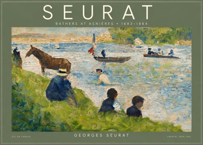Seurat Bathers at Asnières II No4 - Poster