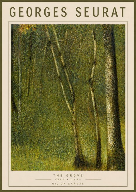 Seurat The Grove No4 - Poster