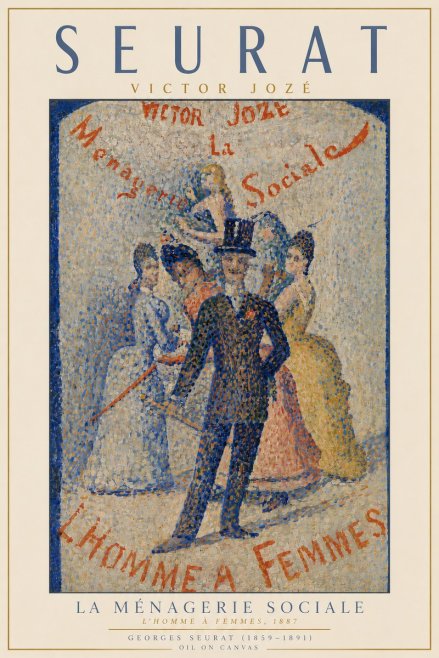 Seurat L'homme À Femmes No5 - Poster