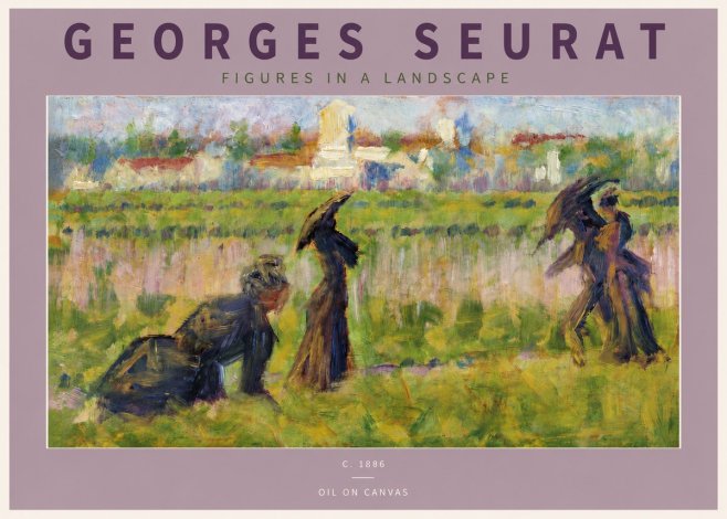 Seurat Figures in a Landscape No4 - Poster