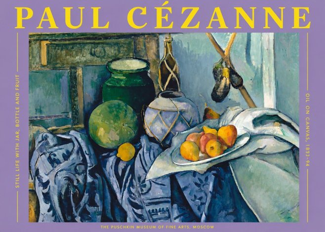 Paul Cézanne Still Life with Jar, Bottle and Fruit No2 - Poster
