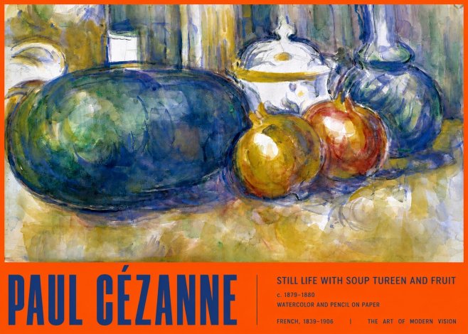 Paul Cézanne Still Life with Apples and Vessels No3 - Poster