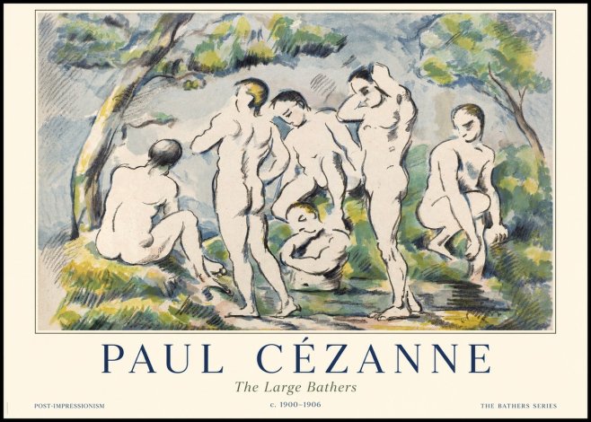 Paul Cézanne The Large Bathers I No1 - Poster