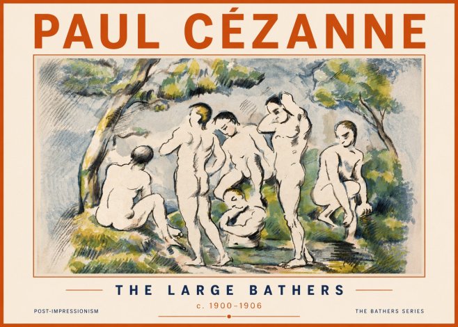Paul Cézanne The Large Bathers I No6 - Poster