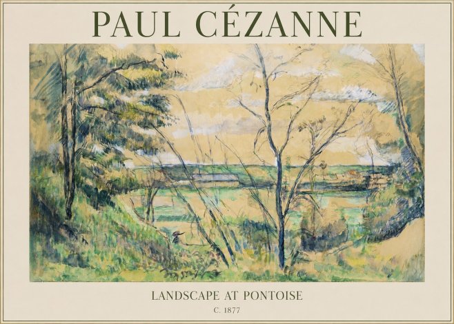 Paul Cézanne View of the Oise at Pontoise I No4 - Poster
