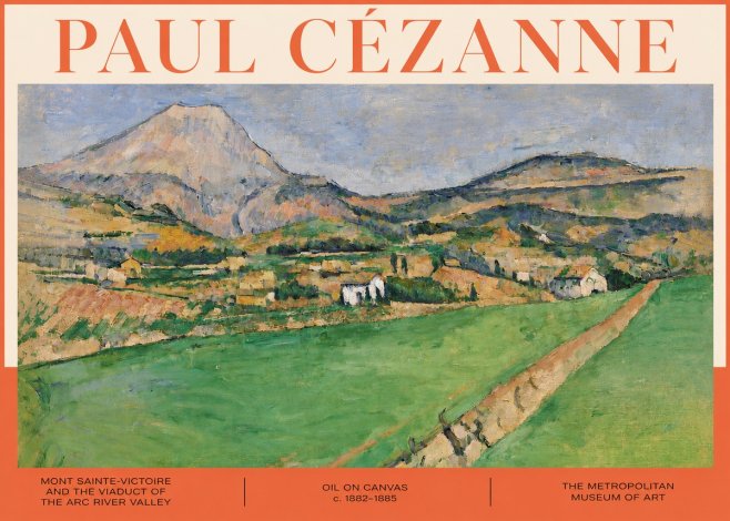 Paul Cézanne Mont Sainte-victoire and the Viaduct of the Arc River Valley No4 - Poster