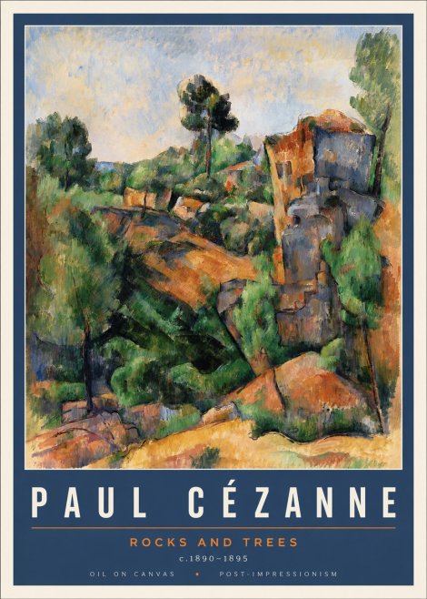 Paul Cézanne Rocks and Trees I No2 - Poster