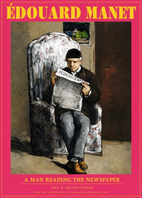 Édouard Manet A Man Reading the Newspaper No2 - Poster