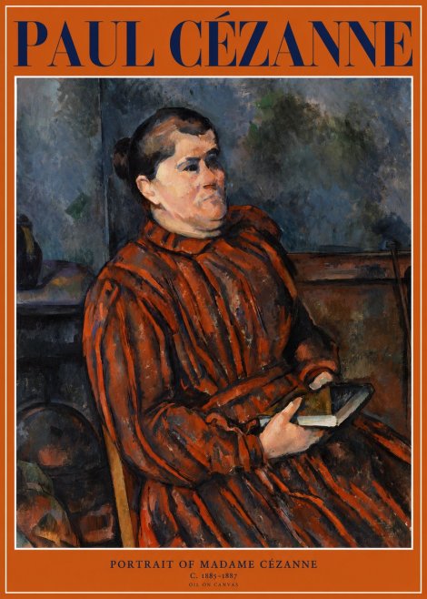 Paul Cézanne Portrait of Madame Cézanne I No1 - Poster