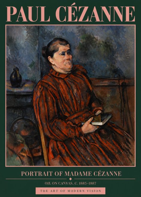Paul Cézanne Portrait of Madame Cézanne I No4 - Poster